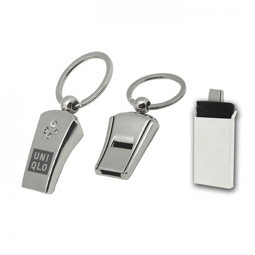 Metal Key Holder with Whistle